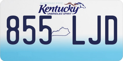KY license plate 855LJD