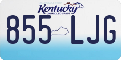 KY license plate 855LJG