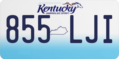 KY license plate 855LJI