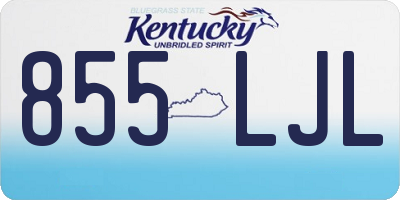 KY license plate 855LJL