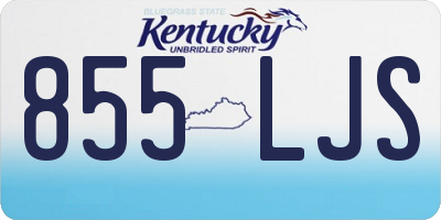 KY license plate 855LJS