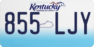 KY license plate 855LJY