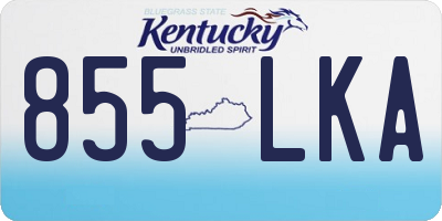 KY license plate 855LKA