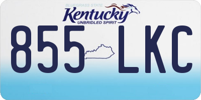 KY license plate 855LKC