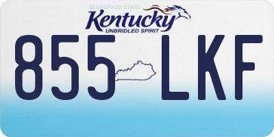 KY license plate 855LKF