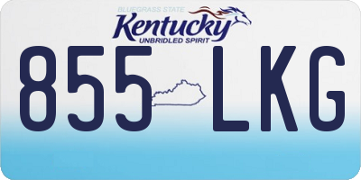 KY license plate 855LKG