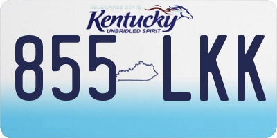 KY license plate 855LKK