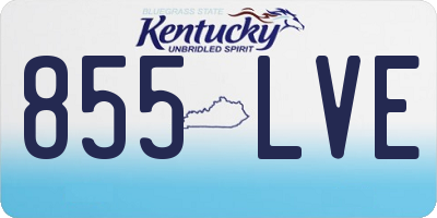 KY license plate 855LVE