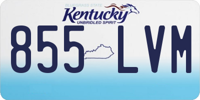 KY license plate 855LVM