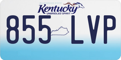 KY license plate 855LVP