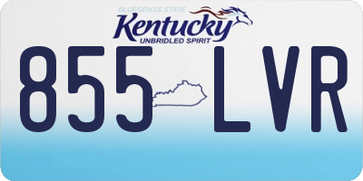 KY license plate 855LVR