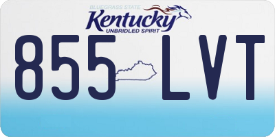 KY license plate 855LVT