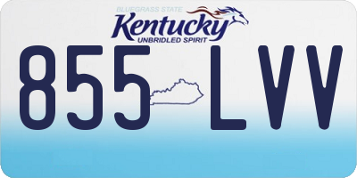 KY license plate 855LVV