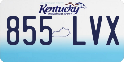 KY license plate 855LVX