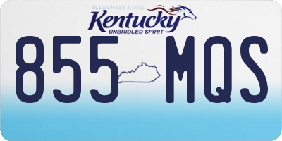 KY license plate 855MQS