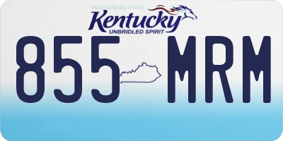 KY license plate 855MRM