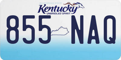 KY license plate 855NAQ