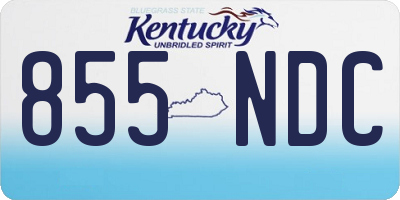 KY license plate 855NDC