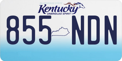 KY license plate 855NDN