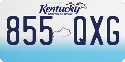 KY license plate 855QXG