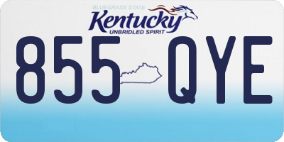 KY license plate 855QYE