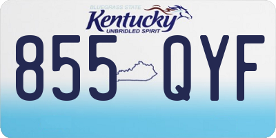 KY license plate 855QYF