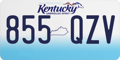KY license plate 855QZV