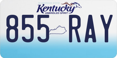 KY license plate 855RAY