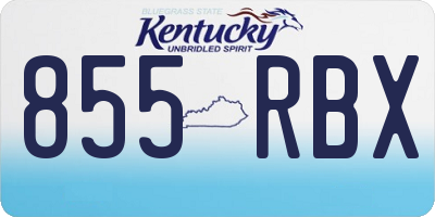 KY license plate 855RBX