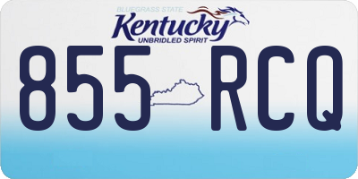 KY license plate 855RCQ