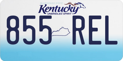 KY license plate 855REL