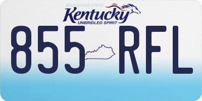 KY license plate 855RFL