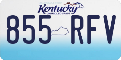 KY license plate 855RFV