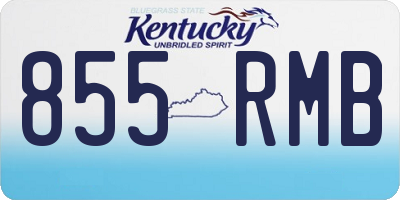 KY license plate 855RMB