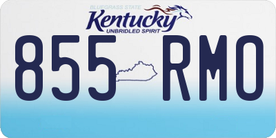 KY license plate 855RMO