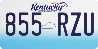KY license plate 855RZU