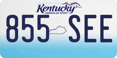KY license plate 855SEE