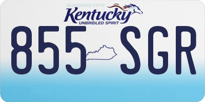 KY license plate 855SGR