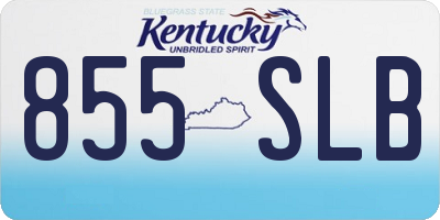 KY license plate 855SLB