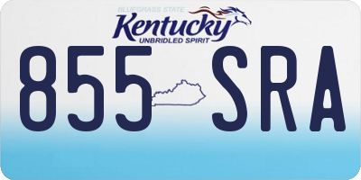 KY license plate 855SRA