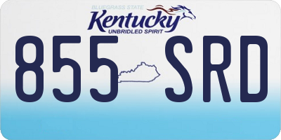KY license plate 855SRD