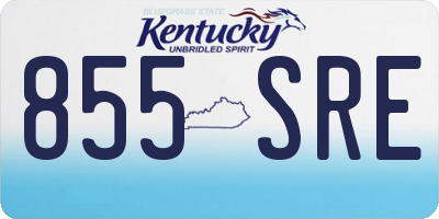 KY license plate 855SRE