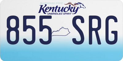 KY license plate 855SRG