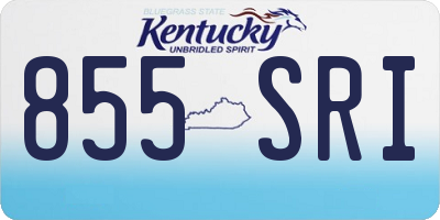 KY license plate 855SRI