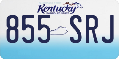 KY license plate 855SRJ