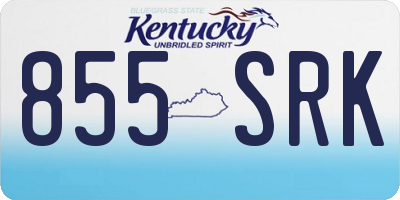 KY license plate 855SRK