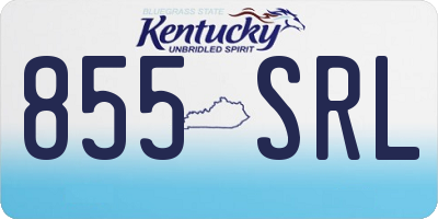 KY license plate 855SRL