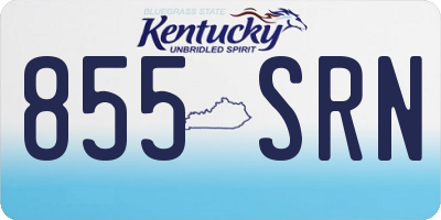 KY license plate 855SRN