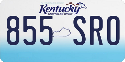 KY license plate 855SRO