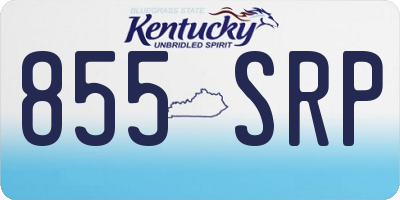 KY license plate 855SRP
